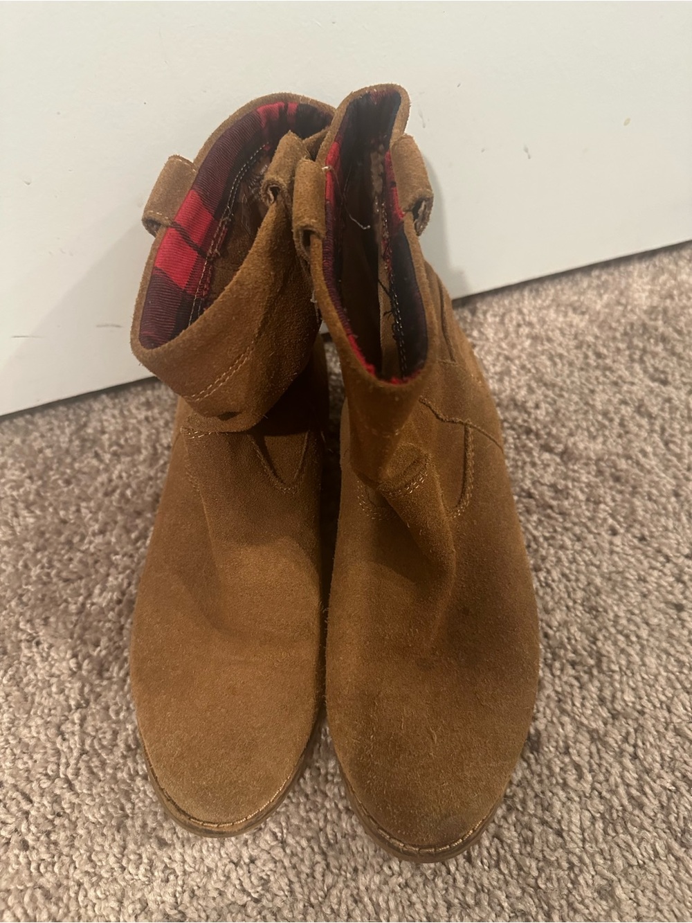 Suede Ankle Boots in Brown